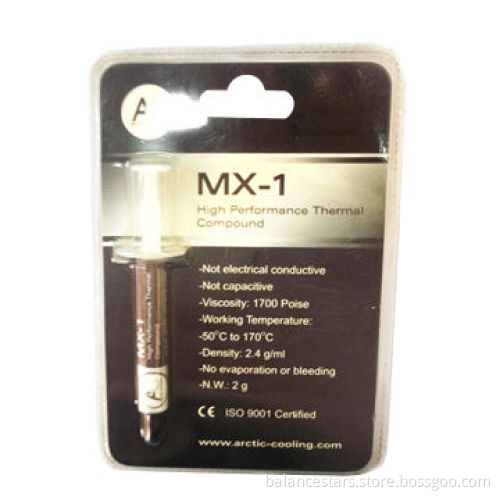 High-conductivity Thermal Compounds with SGS/RoHS, OEM Package, MSDS, 1.5g/Syringe, Gray Color